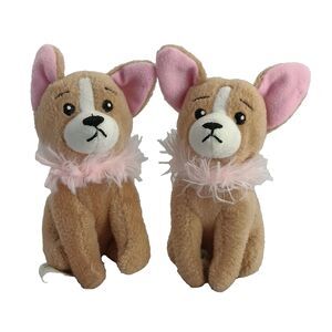 Ty McDonalds Teenie Beanie Babies Chihuahua Lot of 2 No Codes Soft Stuffed Dog